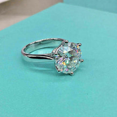 3 Carat Round Cut Diamond Engagement Ring For Women, Solitaire Ring, Wedding Ring