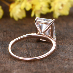 3 Carat Radiant Cut CVD Lab Grown Diamond Engagement Ring for Women, Solitaire Accents Anniversary Gifts, Wedding Ring