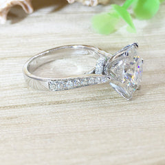 2.5 Carat Round Cut CVD Lab Grown Diamond Engagement Ring for Women, Hidden Halo Wedding Ring, Christmas Gifts, Anniversary Gifts