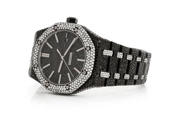 Audemars Piguet Watch black vvs moissanite men watch fully iced out automatic stainless steel watch luxury watch gift for him