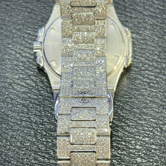 Patek Philippe Watch fully iced out diamond watch custom handmade moissanite watch men hip hop bling watch