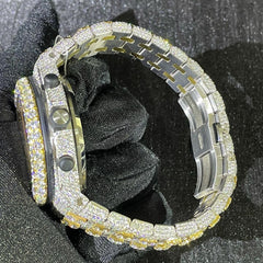 Audemars Piguet Watch mens iced out hip hop watch real moissanite studded quartz watch bust down watch