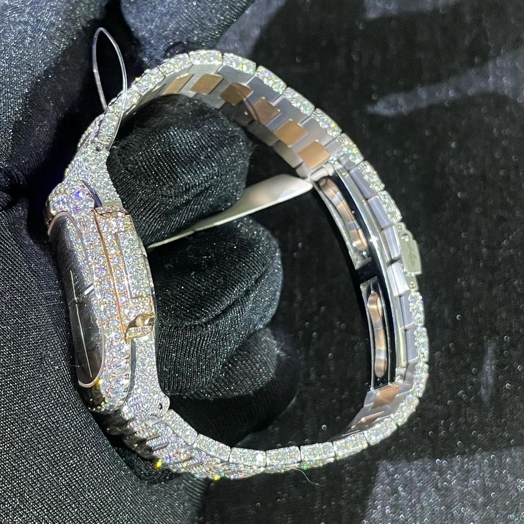 Patek Philippe Watch mens luxury iced out moissanite watch bling hip hop watch stainless steel watch